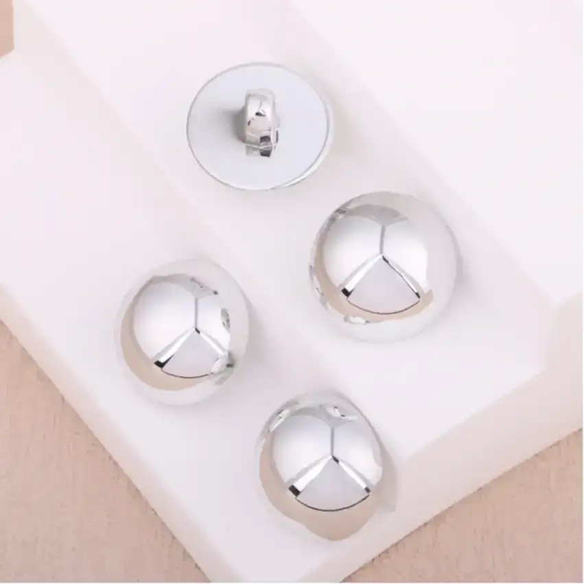 Silver 1 holes Plastic Button for Pants,Denim Jacket,Blouse buy garments accessories in bulk from China wholesaler at wholesale price free worldwide shipping Alibaba