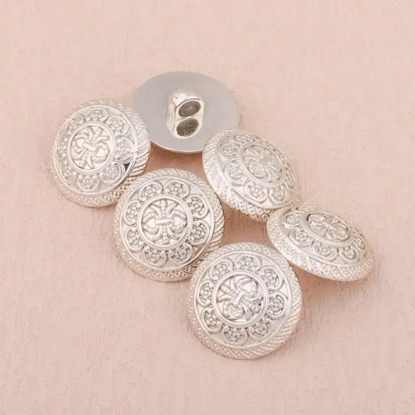 Silver 1 holes Plastic Button for Pants,Denim Jackets,Jackets,Blazer,Down Jacket,Overcoat buy garments accessories in bulk from China wholesaler at wholesale price free worldwide shipping Alibaba