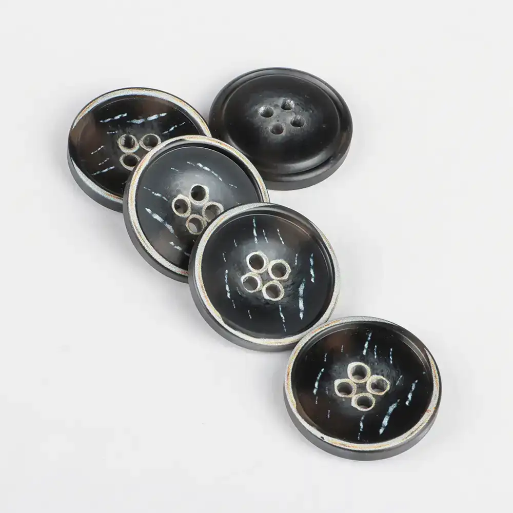 Black 4 holes Resin Button for Overcoat buy garments accessories in bulk from China wholesaler at wholesale price free worldwide shipping Alibaba