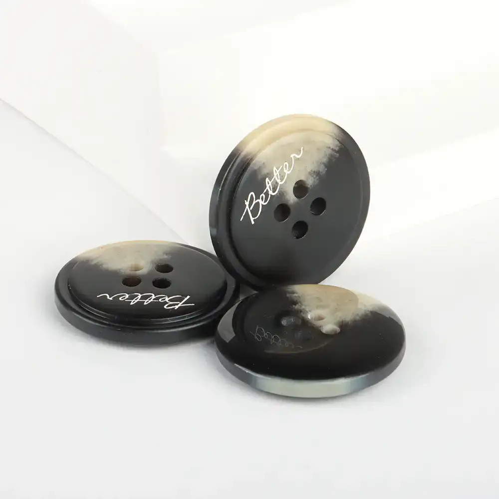 Black 4 holes Resin Button for Overcoat buy garments accessories in bulk from China wholesaler at wholesale price free worldwide shipping Alibaba