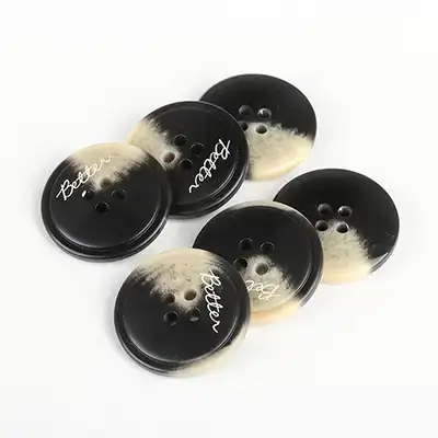 Black 4 holes Resin Button for Overcoat buy garments accessories in bulk from China wholesaler at wholesale price free worldwide shipping Alibaba