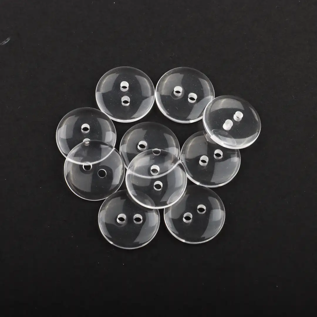 Transparent 2 holes Plastic Button for Overcoat buy garments accessories in bulk from China wholesaler at wholesale price free worldwide shipping Alibaba