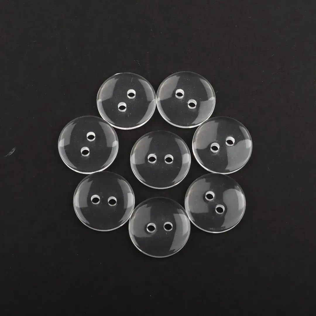 Transparent 2 holes Plastic Button for Overcoat buy garments accessories in bulk from China wholesaler at wholesale price free worldwide shipping Alibaba