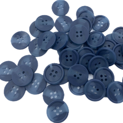 Navy - Plastic Button - 31 ligne 19.7 mm