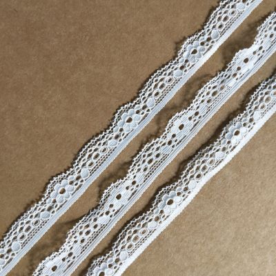 White - Crochet Lace - 1.6 cm - 450 GSM