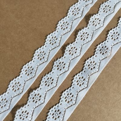 White - Crochet Lace - 2.6 cm - 260 GSM