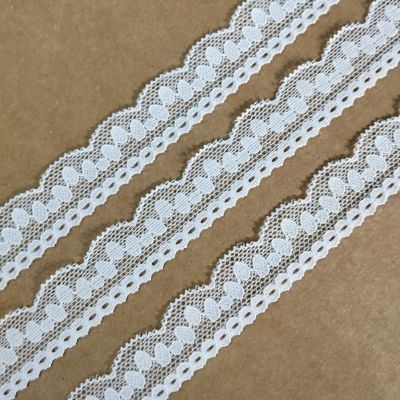 White - Crochet Lace - 2.1 cm - 330 GSM