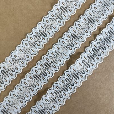 White - Crochet Lace - 2.6 cm - 257 GSM