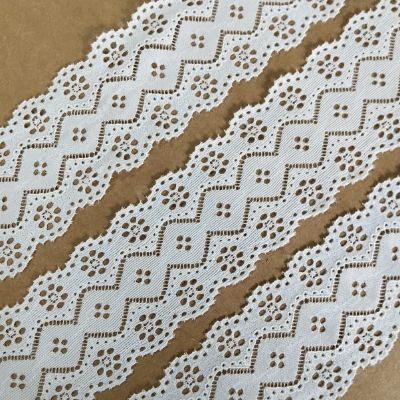 White - Crochet Lace - 6 cm - 123 GSM