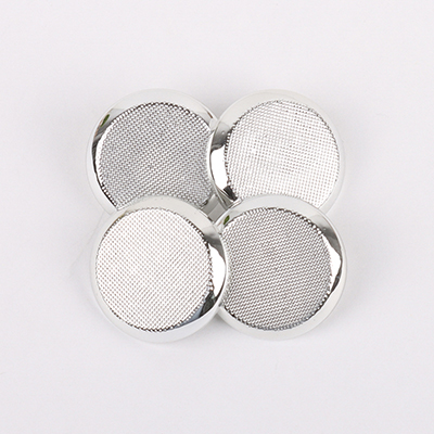 Silver - Plastic Button - 40 ligne 25.5 mm