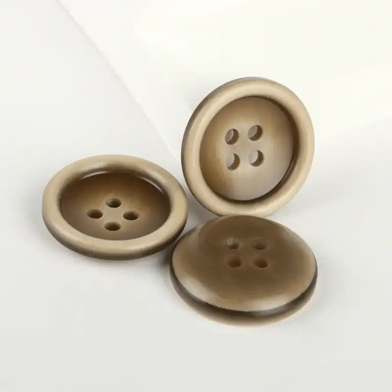 Brown - Resin Button - 32 ligne 20 mm