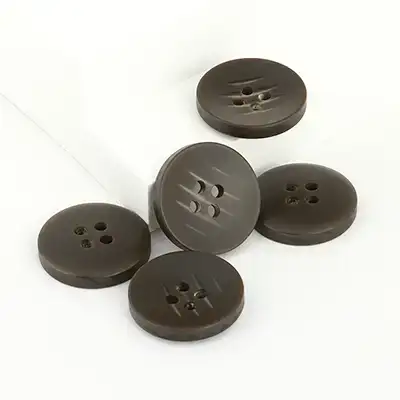 Black - Resin Button - 32 ligne 20 mm