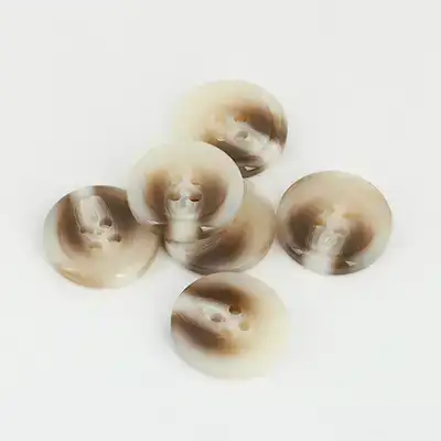 Brown - Resin Button - 32 ligne 20 mm