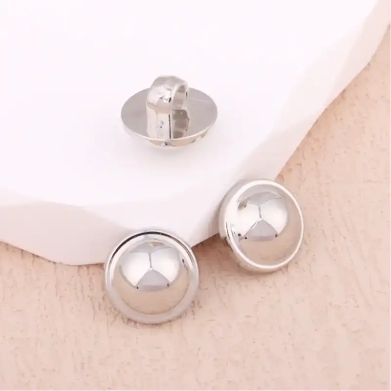 Silver - Plastic Button - 16 ligne 10 mm