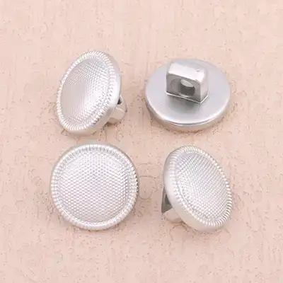 Silver - Plastic Button - 20 ligne 12 mm