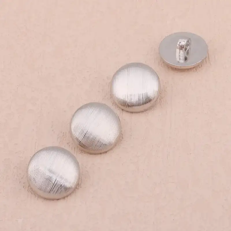 Silver - Plastic Button - 24 ligne 15 mm