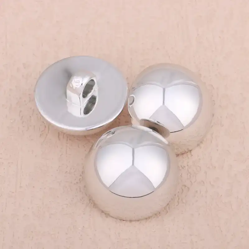 Silver - Plastic Button - 27 ligne 17 mm