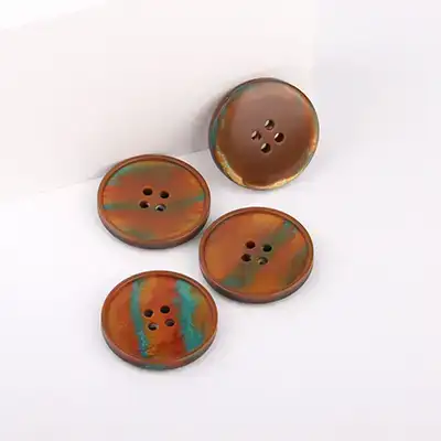 Brown - Resin Button - 40 ligne 25.5 mm