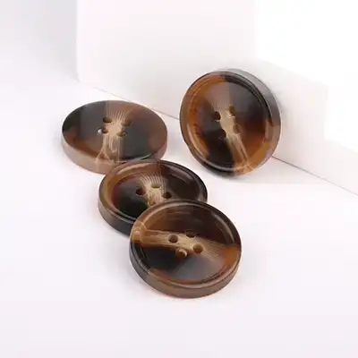 Brown - Resin Button - 40 ligne 25.5 mm