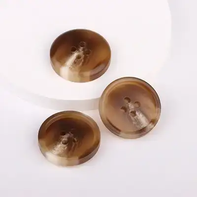 Brown - Resin Button - 40 ligne 25.5 mm