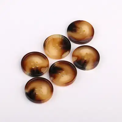 Brown - Resin Button - 40 ligne 25.5 mm