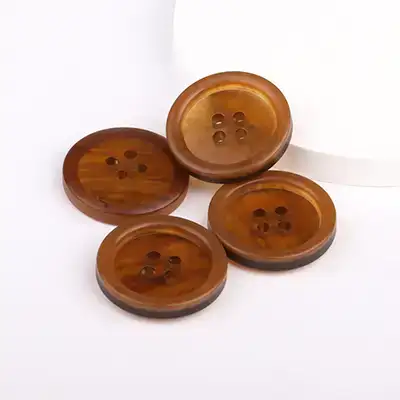 Brown - Resin Button - 40 ligne 25.5 mm