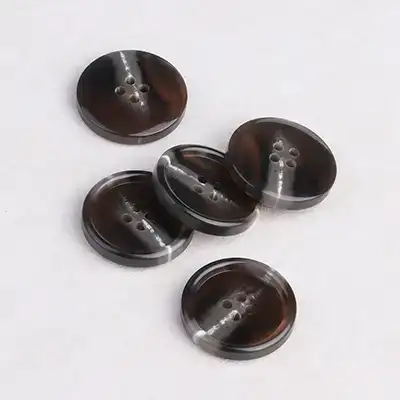 Brown - Resin Button - 40 ligne 25.5 mm