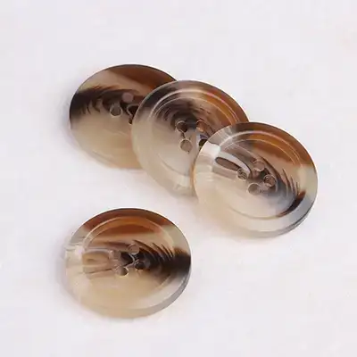 Brown - Resin Button - 40 ligne 25.5 mm