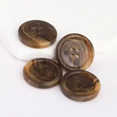 Brown - Resin Button - 40 ligne 25.5 mm