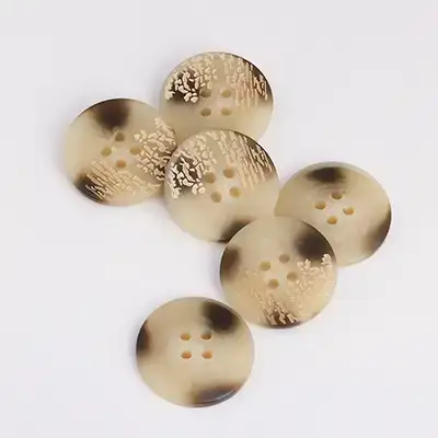 Brown - Resin Button - 40 ligne 25.5 mm