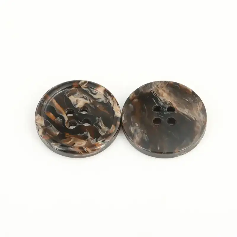 Brown - Resin Button - 40 ligne 25.5 mm