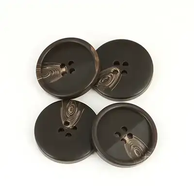 Brown - Resin Button - 40 ligne 25.5 mm