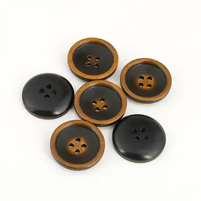 Brown - Resin Button - 40 ligne 25.5 mm