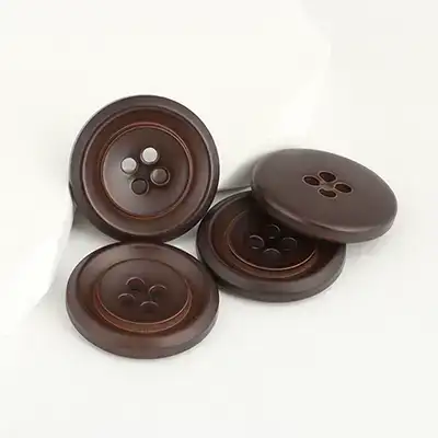 Brown - Resin Button - 40 ligne 25.5 mm