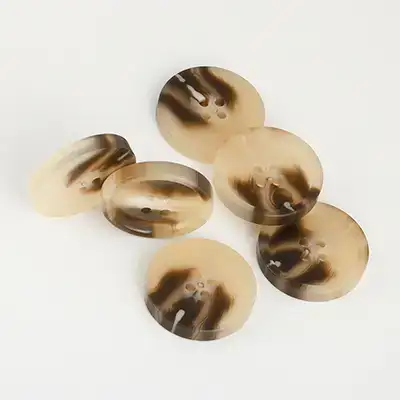 Brown - Resin Button - 40 ligne 25.5 mm