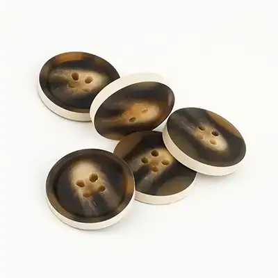 Brown - Resin Button - 40 ligne 25.5 mm