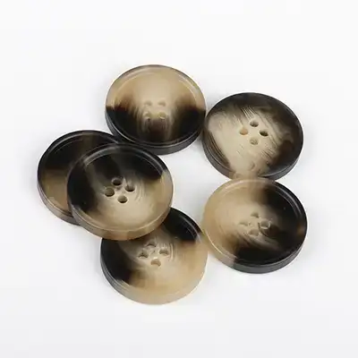 Brown - Resin Button - 40 ligne 25.5 mm