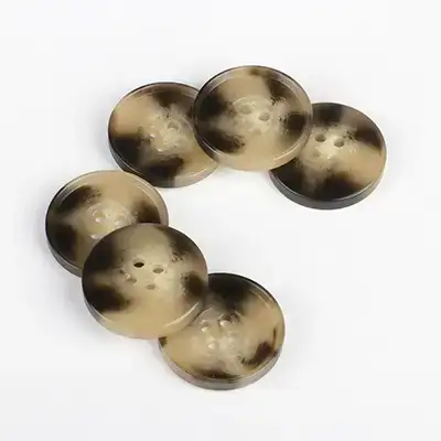 Brown - Resin Button - 40 ligne 25.5 mm