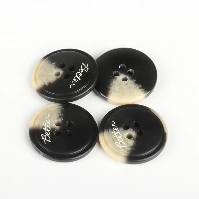 Black 4 holes Resin Button for Overcoat buy garments accessories in bulk from China wholesaler at wholesale price free worldwide shipping Alibaba