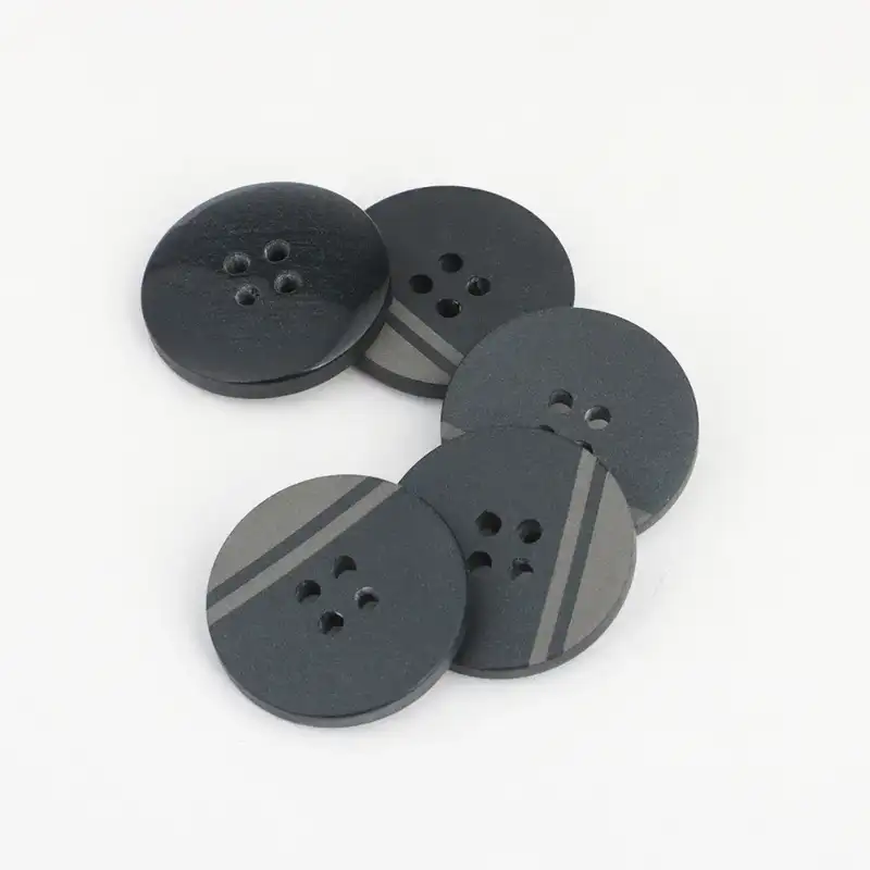 Black 4 holes Resin Button for Overcoat buy garments accessories in bulk from China wholesaler at wholesale price free worldwide shipping Alibaba